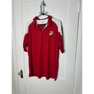 Under Armour USMC Military Marine Corps Red Logo Polo Shirt Performance Size LG